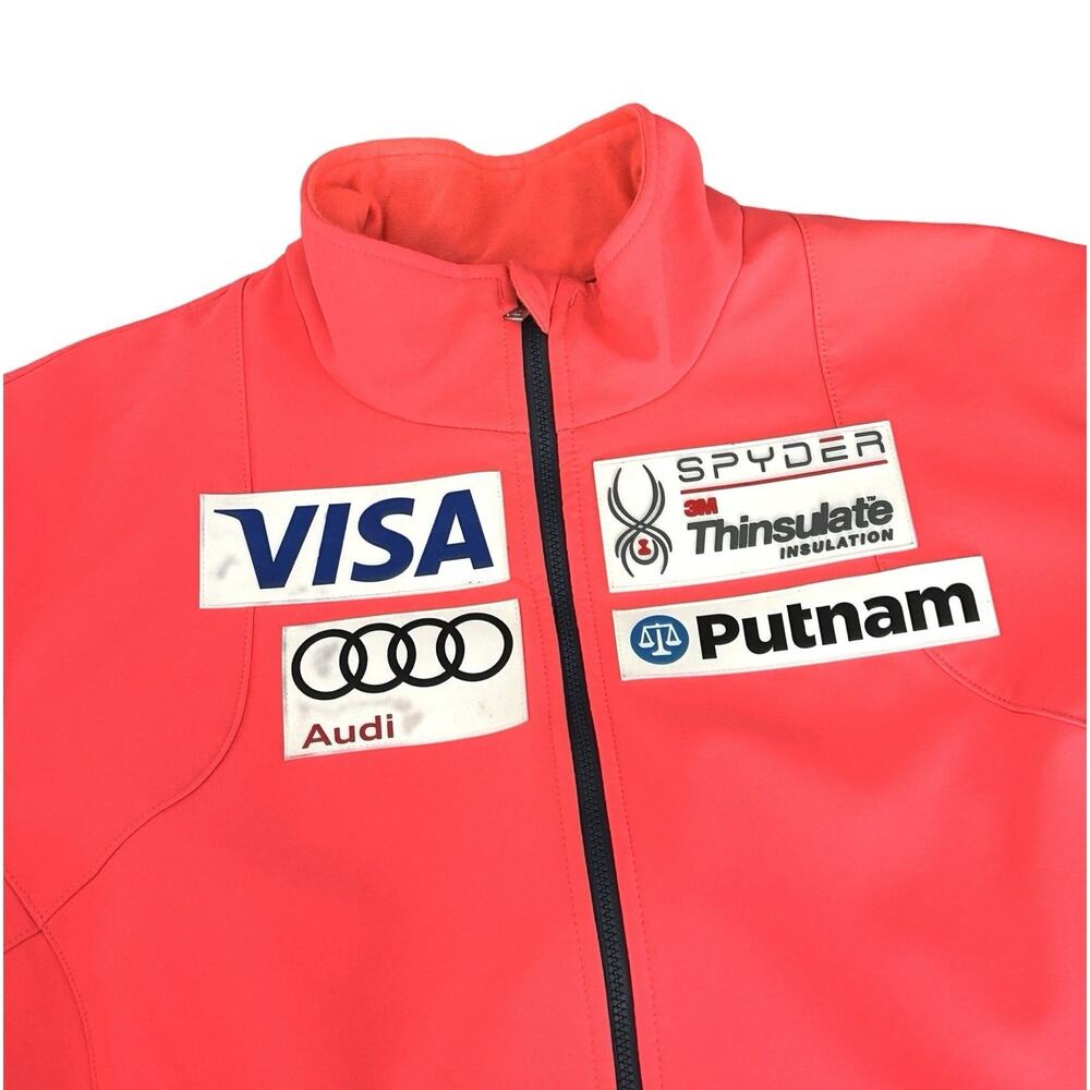 Spyder US Ski Medical Team Softshell Jacket Womens 3XL Neon Pink Full Zip - Picture 6 of 11